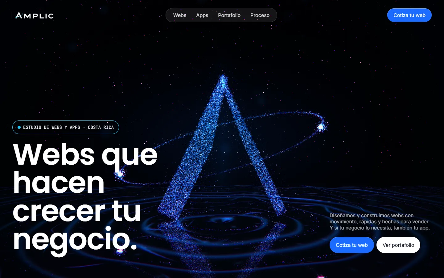 Portada de la web de AMPLYC en PC